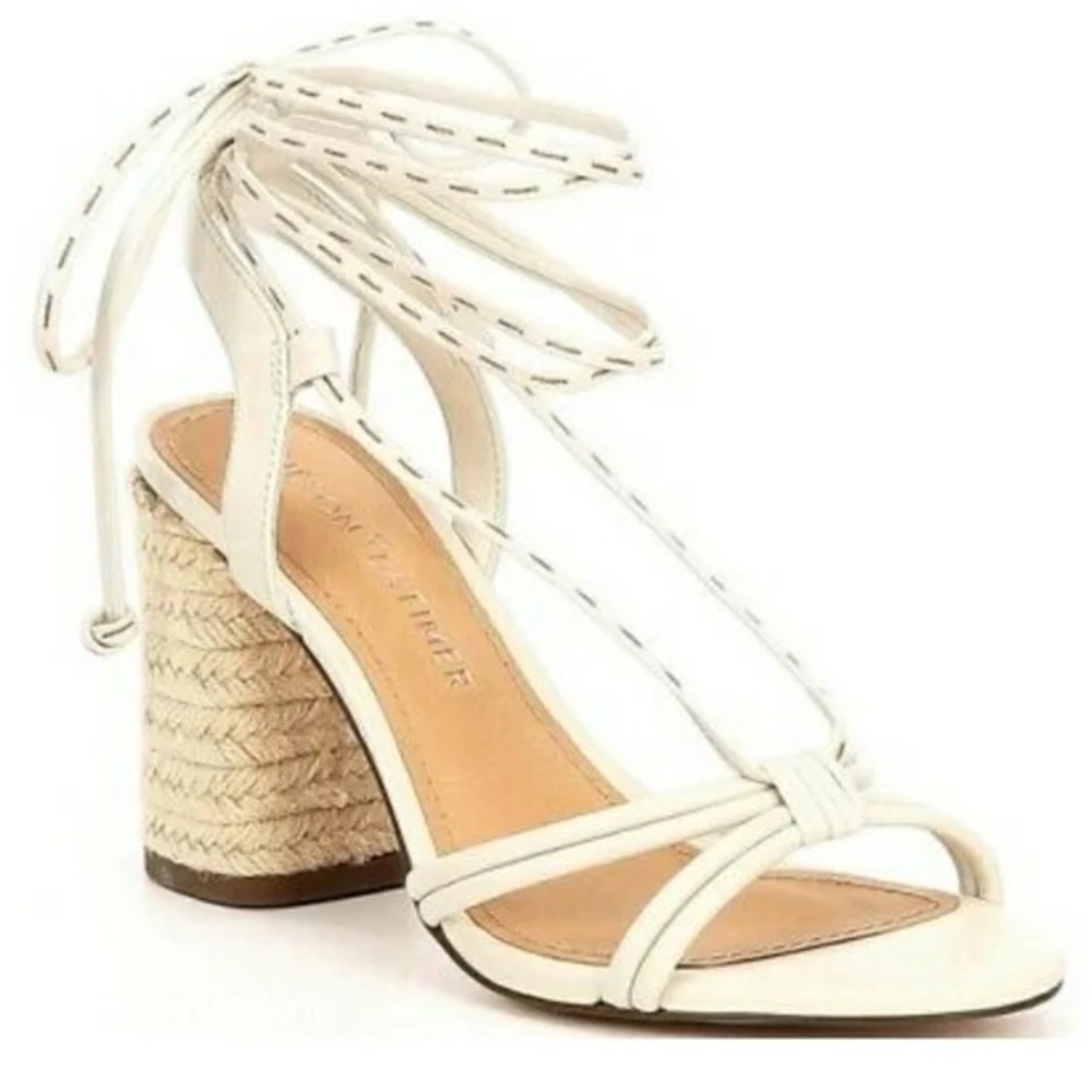 Gibson & Latimer "Tasha" Strappy Suede Lace-up Sandals